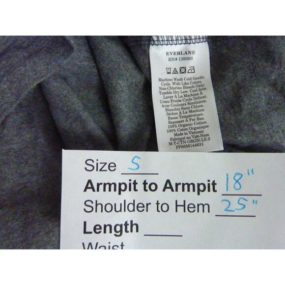 NWT Everlane Gray Long Sleeve Uniform S Men Tee Shirt - Picture 4 of 4